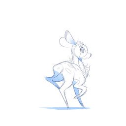 ambiguous_gender feral hair looking_aside looking_aside_at_viewer open_mouth quadruped short_hair solo spots tail itsdanfango ansel_(itsdanfango) deer mammal 1:1 2019 hi_res sketch