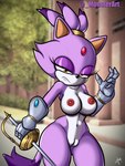 2024 3:4 absurd_res anthro areola armor blaze_the_cat breasts clothing collarbone domestic_cat eyelashes felid feline felis female forehead_gem fur gauntlets gem genitals gloves handwear hi_res looking_at_viewer mammal melee_weapon monsterart narrowed_eyes navel nipples purple_body purple_fur pussy sega sir_percival_(sonic_and_the_black_knight) solo sonic_and_the_black_knight sonic_storybook_series sonic_the_hedgehog_(series) sword weapon white_body white_fur yellow_eyes