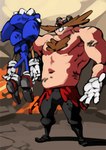 2022 anthro bittenhard clothing dr._eggman duo eulipotyphlan face_grab fight hedgehog human konami male mammal metal_gear metal_gear_rising:_revengeance parody platinumgames sega sonic_the_hedgehog sonic_the_hedgehog_(series) torn_clothing wounded