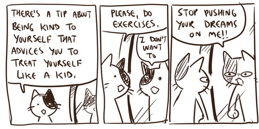ambiguous_gender anthro biped black_text dialogue dot_eyes dot_pupils looking_at_self mirror mirror_reflection open_mouth paws reflection simple_background simple_eyes solo speech_bubble standing talking_to_self text whiskers white_background white_sclera flavia-elric domestic_cat felid feline felis mammal 2023 2:1 comic digital_media_(artwork) english_text hi_res