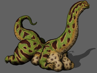 anthro big_breasts big_butt breasts butt female grey_background long_neck non-mammal_breasts overweight overweight_female simple_background solo tail thick_thighs elangelote brachiosaurid brachiosaurus dinosaur macronarian prehistoric_species reptile saurischian sauropod sauropodomorph scalie 4:3