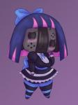 :3 alternative_fashion anthro blush breasts clothing cosplay cosplay_lolita dress eyelashes female goth gothic_lolita hair j-fashion legwear lolita_(fashion) ribbons simple_background smile solo stockings waist_ribbon itoruna nintendo nintendo_switch panty_and_stocking_with_garterbelt stocking_anarchy switch_dog animate_inanimate canid mammal 2017 hi_res