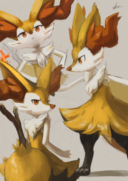 3_fingers ambiguous_anthro ambiguous_gender anthro arm_tuft big_tail biped black_body black_fur blush blush_lines cheek_tuft chest_tuft digitigrade dutch_angle elemental_manipulation eyelashes facial_tuft fingers fire fire_manipulation front_view fur hip_tuft holding_object holding_stick inner_ear_fluff light_blush looking_at_viewer looking_away looking_up mouth_closed multicolored_body multicolored_fur nude_ambiguous nude_anthro object_in_tail on_model orange_body orange_eyes orange_fur orange_inner_ear_fluff orange_nose pointy_ears prick_ears rear_view shoulder_tuft simple_background solo standing stick stick_in_tail tail three-quarter_view tuft white_background white_body white_fur yellow_body yellow_fur yellow_tail ikei nintendo pokemon braixen canid generation_6_pokemon mammal pokemon_(species) 2021 colored_sketch digital_media_(artwork) digital_painting_(artwork) full-length_portrait half-length_portrait hi_res japanese_description multiple_images painting_(artwork) portrait signature sketch sketch_page translated_description