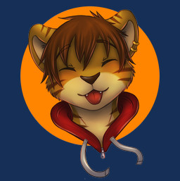 adolescent anthro clothing countershading ear_piercing ear_ring eyes_closed hoodie male open_mouth piercing ring_piercing smile solo topwear young young_anthro young_male mytigertail gabe_(mytigertail) 2015 alpha_channel