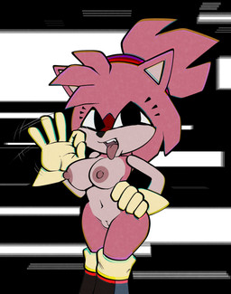 accessory anthro areola big_breasts black_eyes black_nose breasts clothing fellatio_gesture female front_view fur genitals gesture gloves hair_accessory hairband hand_on_hip handwear head_tuft nipples nude open_mouth pink_areola pink_body pink_fur pink_nipples solo suggestive suggestive_gesture tan_body tan_fur thick_thighs tongue tongue_out tuft vulva wide_hips yellow_clothing yellow_gloves yellow_handwear guillion sega sonic_the_hedgehog_(series) amy_rose eulipotyphlan hedgehog mammal absurd_res hi_res