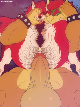 5_fingers >:) anal anal_fluids anal_juice_on_penis anal_penetration anthro anthro_on_anthro anthro_penetrated anthro_penetrating anthro_penetrating_anthro anthro_penetrating_male anus armwear backsack ball_slap balls balls_deep barazoku bed bedroom biceps big_balls big_butt big_penis bodily_fluids bouncing_balls bouncing_butt butt butt_focus clothing cum cum_in_ass cum_inside duo fangs feet finger_in_mouth fingering fingers from_behind_position from_front_position furniture genital_fluids genitals humanoid_genitalia humanoid_penis looking_pleasured male male/male male_penetrated male_penetrating male_penetrating_anthro male_penetrating_male manly muscular muscular_anthro muscular_bottom muscular_male muscular_on_muscular muscular_top nude nude_anthro nude_male on_bottom oral_fingering pawpads paws penetration penile penile_penetration penis penis_in_ass plap_(sound) rough_sex sex slap teeth toes topwear morinetsu sound_warning mario_bros nintendo bowser ren_(daikitei) canid canine canis koopa mammal scalie wolf 2026 2d_animation 3:4 animated colored colored_line_art crossover flat_colors frame_by_frame short_playtime sound video