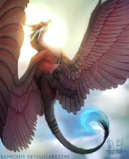 black_body black_fur day feathers feral flying fur horn outside solo sun tail wings banicsidy mythology dragon feathered_dragon feathered_scalie furred_dragon furred_scalie mythological_creature mythological_scalie scalie 2018 digital_media_(artwork) hi_res