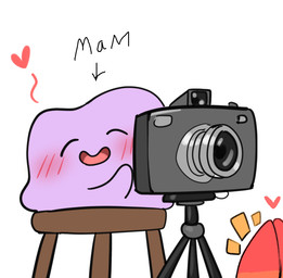 blush blush_lines camera dipstick_ears duo ear_markings eyes_closed female furniture heart_symbol multicolored_ears orange_ears pink_tongue purple_body purple_skin simple_background solo_focus stool text tongue white_background hanuvo nintendo pokemon ditto_(pokemon) generation_1_pokemon generation_8_pokemon pokemon_(species) scorbunny 2023 digital_media_(artwork) english_text