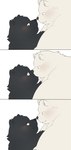 anthro biped black_body black_eyes black_fur black_nose blush duo fur kemono kiss_on_lips kissing overweight simple_background white_background white_body white_fur haoming bear mammal 2023 comic hi_res