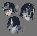 anthro fur grey_body grey_fur hair male markings multiple_angles simple_background solo spots spotted_markings teeth tongue 2nckw3i ryuga_(2nckw3i) leopard_seal mammal marine pinniped seal hi_res