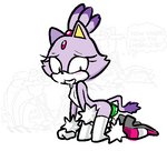 anthro bodily_fluids drooling female flat_chested fur humor masturbation purple_body purple_fur saliva solo vaginal vaginal_masturbation mrplow34 sega sonic_the_hedgehog_(series) blaze_the_cat felid mammal low_res