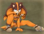 angry anthro biped bodily_fluids boomerang bottomless bottomwear breasts butt clothed clothing exposed female footwear fur genital_fluids genitals hair jewelry long_hair multicolored_hair necklace object_in_mouth pussy sharp_teeth shoes skirt solo spread_legs spreading teeth vaginal_fluids zraxi sega sonic_boom sonic_the_hedgehog_(series) sticks_the_jungle_badger badger mammal mustelid musteline 2014