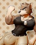 abs anthro big_muscles brown_body brown_fur bulge clothed clothing dog_tags fur looking_at_viewer male muscular muscular_anthro muscular_male pecs solo rifykoh griff_alaska bear mammal 2019 4:5 absurd_res digital_media_(artwork) hi_res