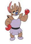 2018 absurd_res ace_(lilo_and_stitch) alien black_eyes blue_nose boxing_gloves clothing crossover digital_media_(artwork) disney experiment_(lilo_and_stitch) eyebrows flat_colors generation_1_pokemon grin hand_on_hip handwear hi_res hitmonchan hybrid lilo_and_stitch looking_at_viewer nintendo notched_ear pokemon pokemon_(species) pose pseudo_clothing raised_eyebrow simple_background smile solo tan_body tombola1993 white_background