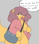 anthro bottomless breasts brown_hair clothed clothing dialogue female hair open_mouth simple_background solo text thick_thighs wide_hips danonymous sweetbeans99_shoplifting_comic penny_(sweetbeans99) domestic_cat felid feline felis mammal english_text hi_res lol_comments