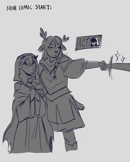 ambiguous_gender anthro antlers armor braided_hair clothed clothed_anthro clothed_human clothing delta_rune_(emblem) duo eyebrow_through_hair eyebrows gameplay_mechanics hair hood horn melee_weapon red_eyes robe sword symbol text translucent translucent_hair weapon fablivious1 deltarune undertale_(series) kris_dreemurr noelle_holiday deer human mammal new_world_deer reindeer 2025 digital_drawing_(artwork) digital_media_(artwork) english_text hi_res spot_color female_(lore)