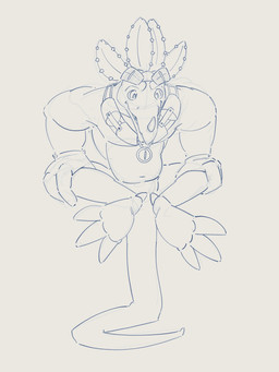 anthro balancing_on_tail horn jewelry leaf male necklace simple_background solo tail geniou ratchet_and_clank sony_corporation sony_interactive_entertainment gary_(ratchet_and_clank) alien lizard reptile scalie thugs-4-less 3:4 hi_res sketch