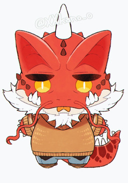 anthro beard biped bottomwear chibi clothing facial_hair pants red_body simple_background solo sweater tongue tongue_out topwear xxkano_o lifewonders tokyo_afterschool_summoners itzamna_(tas) iguana iguanid lizard reptile scalie 2022 hi_res
