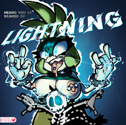 anthro big_breasts blue_eyes bone boob_hat breasts clothed clothing dialogue duo ear_piercing electricity female forced fur green_body lightning male male/female nipple_piercing nipples piercing sharp_teeth shocked simple_background smile tail teeth text tongue tongue_out tongue_piercing translucent x-ray_view eviltqf idw_publishing sega sonic_the_hedgehog_(comics) sonic_the_hedgehog_(idw) sonic_the_hedgehog_(series) miles_prower surge_the_tenrec afrosoricid canid canine fox mammal red_fox tenrec true_fox digital_media_(artwork) english_text