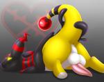 ampharos anus balls belly black_body black_goo butt camychan claws corruption disney feral generation_2_pokemon genitals glowing glowing_eyes heartless hi_res kingdom_hearts male nintendo penis penis_backwards perineum pokemon pokemon_(species) possession prehensile_penis raised_tail smaller_version_at_source solo square_enix stripes tail tapering_penis white_belly yellow_eyes
