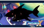 ambiguous_gender blue_background feral glowing glowing_eyes green_body machine open_mouth red_eyes sharp_teeth side_view silhouette simple_background solo teeth text white_body tomycase capcom mega_man_(series) mega_man_x_(series) mega_man_x_innocent_impulse deeptooth_megalodon_(innocent_impulse) fan_character fish mackerel_shark marine megalodon prehistoric_species reploid robot shark digital_media_(artwork) letterbox pixel_(artwork)