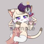 clothing duo feral footwear handjob male penile sample_text semi-anthro sex socks solo_focus tail colanukl cat_busters chrona domestic_cat felid feline felis human humanoid mammal 1:1 distracting_watermark watermark