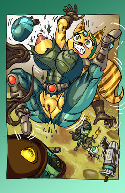 antennae_(anatomy) areola armor belt big_breasts boots bottomwear breasts brown_stripes clenched_teeth clitoris clothing clumsy curvy_figure erect_nipples falling female female_focus footwear fur genitals gloves green_eyes group gun hair handwear headgear headwear helmet jumpsuit machine male mask motion_lines nipple_outline nipples pink_nipples pink_vulva ponytail ranged_weapon shoes slipping spacecraft striped_body stripes surprised teeth thick_thighs topwear torn_bottomwear torn_clothing torn_topwear vehicle voluptuous voluptuous_female vulva wardrobe_malfunction weapon wide_hips yellow_body yellow_fur goudadunn ratchet_and_clank sony_corporation sony_interactive_entertainment angela_cross clank_(ratchet_and_clank) dunn ratchet_(ratchet_and_clank) lombax mammal robot absurd_res hi_res
