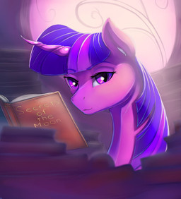 book female feral fur hair horn inside library looking_at_viewer multicolored_hair purple_body purple_eyes purple_fur purple_hair smile solo text window viwrastupr friendship_is_magic hasbro my_little_pony mythology twilight_sparkle_(mlp) equid equine mammal mythological_creature mythological_equine unicorn 2015 bust_portrait english_text hi_res portrait source_request unavailable_at_source