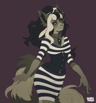 anthro black_hair breasts clothed clothing eyebrows eyelashes female hair looking_at_viewer smile solo charmrage felid feline mammal 2021 digital_media_(artwork) hi_res