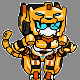 black_body blue_eyes eyelashes female hand_on_hip looking_at_viewer machine mouthless one_eye_closed orange_body solo tail thick_thighs tire visor_eyes white_body wide_hips wink yellow_body jazz_jack metalcard_bot taki_(metalcard_bot) cheetah felid feline humanoid mammal robot robot_humanoid 2026 digital_drawing_(artwork) digital_media_(artwork) icon low_res