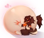 anthro belly belly_inflation blush hugging_belly inflated_belly inflation inflation_fetish male overinflated solo chibichuuwu wickerbeast hi_res