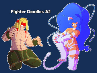 5_fingers abs accessory animal_ears blonde_hair blue_hair bottomwear breasts claws clothing duo featureless_breasts featureless_crotch female female_humanoid fingerless_gloves fingers gloves green_bottomwear green_clothing green_gloves green_handwear green_pants hair hands_on_knees hands_on_legs handwear headband male male_human navel pants pink_claws red_bodypaint red_headband shirtless_human shirtless_male simple_background text tongue tongue_out transparent_background white_text colorfulkitsune capcom darkstalkers street_fighter alex_(street_fighter) alex_winger felicia_(darkstalkers) animal_humanoid cat_humanoid felid felid_humanoid feline feline_humanoid human humanoid mammal mammal_humanoid 2026 alpha_channel crossover digital_media_(artwork) english_text hi_res ibispaint_(artwork) portrait three-quarter_portrait watermark