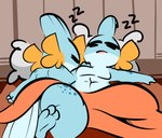 anthro bed big_butt blue_body butt duo female flat_chested furniture male male/female nude sleeping sleeping_together sound_effects vowelless vowelless_sound_effect zzz 1upgobbo nintendo pokemon nah_(1upgobbo) noh_(1upgobbo) generation_3_pokemon mudkip pokemon_(species) hi_res brother_(lore) brother_and_sister_(lore) sibling_(lore) sister_(lore) twins_(lore)