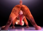 anthro balls fur genitals knot knotted_penis male penis presenting solo conditional_dnp crittermatic canid canine mammal 3d_(artwork) digital_media_(artwork) hi_res