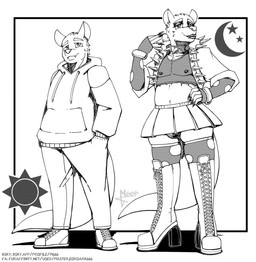 black_lipstick bottomwear bulge clothing collar crop_top eyeshadow feminine_clothes femme fishnet_clothing fishnet_crop_top footwear high_heels jacket lipstick long_boots makeup masc panties shirt shoes skirt slightly_chubby sneakers spiked_collar spikes suggestive_pose topwear underwear masterzoroark666 mammal mustelid otter hole_(disambiguation) invalid_tag black_and_white hi_res line_art monochrome