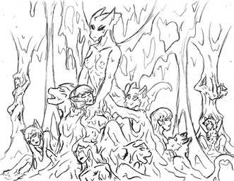 absorption_vore anthro bdsm black_sclera blind bondage bound breasts disability female genitals horn immobilization male nipples non-mammal_nipples open_mouth penis peril slime suspension trapped vore serth mound_(serth) canid canine canis elf equid equine felid feline goo_creature goo_dragon human humanoid hybrid jackal mammal monster reptile scalie hi_res monochrome