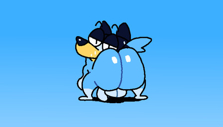 anthro anus balls big_butt bouncing_balls bouncing_butt butt genitals looking_at_viewer male penis presenting presenting_hindquarters solo twerking superiorfox bluey_(series) bandit_heeler australian_cattle_dog canid canine canis cattledog domestic_dog herding_dog mammal pastoral_dog 7:4 animated animated_gif loop short_playtime