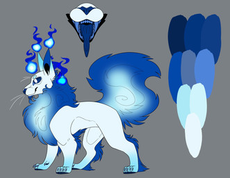 ambiguous_feral ambiguous_gender blue_body blue_fire blue_fur colored_fire digitigrade feet feral fire fur hindpaw paws quadruped solo white_body white_fur anonymous_artist nintendo pokemon pluto_(ven) eeveelution flareon generation_1_pokemon pokemon_(species) absurd_res hi_res model_sheet male_(lore)