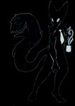 ambiguous_gender anthro biped black_body container cup empty_eyes holding_container holding_cup holding_mug holding_object latex mug necktie simple_background solo standing steam tail tail_mouth transparent_background unusual_anatomy unusual_tail white_eyes unknown_artist alien canid canine canis latex_creature living_latex mammal alpha_channel hi_res