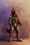 anthro armor balaclava boots camo clothing eyewear flak_jacket footwear gloves goggles gun handwear headgear helmet infantry knee_pads mask military ranged_weapon shoes shotgun shoulder_pads soldier solo tactical uniform warrior weapon marsonaut canid canine canis mammal wolf