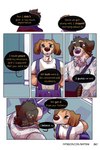 2:3 bastriw bodily_fluids brown_eyes canid canine canis clothing comic dani_(bastriw) dialogue domestic_dog female fernando_(bastriw) hi_res male mammal nervous sweat sweatdrop text url yellow_eyes