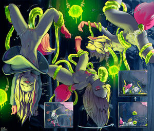 abdominal_bulge anal anal_penetration anthro bodily_fluids bound breasts cum cum_drip cum_in_vagina cum_inside dripping duo eyes_closed fellatio female fox_tail fur genital_fluids genitals green_light green_slime hair hands_tied legs_tied looking_pleasured male male/female nipple_fetish nipple_play nipples nude nude_anthro nude_female open_mouth oral oral_penetration penetration penile pink_ears pink_eyes sex slim slime suspended_via_tentacles suspension tail tentacle_in_ass tentacle_in_mouth tentacle_in_vagina tentacle_penetration tentacle_sex tentacles upside_down vaginal vaginal_fluids vaginal_penetration vulva white_body white_fur white_hair kyrkyma yoki_j_(yj) canid canine fox mammal absurd_res hi_res