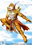 anthro bottomwear clothing humanoid_hands loincloth male muscular muscular_male orange_body outside solo white_body ryuu_majin felid mammal pantherine tiger 2007