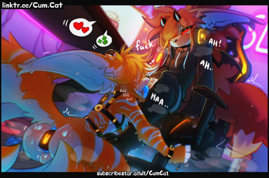 anal anal_penetration anthro balls bdsm blush bodily_fluids bondage bound butt buttplug buttplug_in_ass buttplug_insertion clothed clothing cunnilingus duo female femboy fur genital_fluids genitals hair heart_symbol horn licking livestream male male/female male_penetrated nude object_in_ass open_mouth oral orange_body orange_fur penetration penis plug_(sex_toy) plug_insertion restraints sex sex_toy sex_toy_in_ass sex_toy_insertion simple_background smile submissive tail text tongue tongue_out vaginal vulva wings cum.cat mythology penta_(cum.cat) vulthrin canid canine dragon fennec_fox fox hybrid mammal mythological_creature mythological_scalie scalie true_fox digital_media_(artwork) english_text hi_res