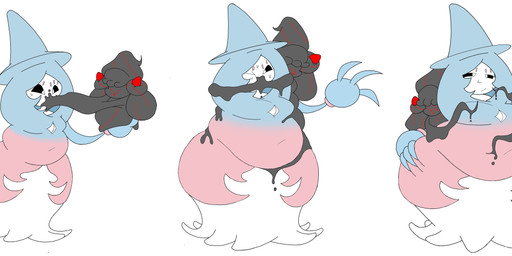 belly belly_overhang big_belly black_body black_sclera bodily_fluids breasts carrying_another cleavage clothed clothing double_chin duo feederism feeding female female/female food force_feeding forced fruit hair_hand half-closed_eyes hand_on_belly happy hip_grab hip_squish hug huge_hips hugging_another hugging_from_behind larger_sub medium_breasts multicolored_body narrowed_eyes navel_outline obese obese_female obese_humanoid overweight overweight_female overweight_humanoid plant pseudo_clothing simple_background size_difference smile standing strawberry struggling submissive sweat weight_gain white_background wide_hips alt_for_fat_art nintendo pokemon alcremie food_creature generation_8_pokemon hatterene humanoid pokemon_(species) shiny_pokemon strawberry_sweet_alcremie 2021 absurd_res digital_media_(artwork) hi_res sequence