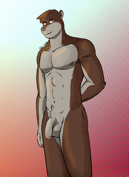 abs anthro athletic athletic_anthro athletic_male balls big_penis biped casual_nudity flaccid foreskin genitals glans gradient_background hair humanoid_genitalia humanoid_penis looking_at_viewer male male_anthro navel nipples nude nude_anthro nude_male orange_eyes partially_retracted_foreskin pattern_background pecs penis pose short_hair simple_background solo standing three-quarter_view conditional_dnp gearfox98 ian_merine_(gearfox98) mammal mustelid musteline stoat true_musteline weasel digital_drawing_(artwork) digital_media_(artwork) hi_res portrait shaded simple_shading three-quarter_portrait