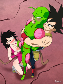 5_fingers anal anal_penetration antennae_(anatomy) areola armwear biceps big_breasts biped bisexual black_eyebrows black_eyes black_hair blue_bottomwear blue_clothing blue_pants blush blush_lines bodily_fluids boots bottomwear breast_play breasts brown_tail cheek_scar closed_smile clothed clothed/nude clothed_female clothed_humanoid clothed_male clothed_sex clothing collarbone covering covering_mouth deltoids erection exposed_breasts eyebrows eyelashes facial_scar featureless_chest female fingernails fingers footwear foreskin genital_fluids genitals glans green_body green_penis green_skin group hair hug humanoid_genitalia humanoid_on_humanoid humanoid_penetrated humanoid_penetrating humanoid_penetrating_humanoid humanoid_penis humanoid_pointy_ears interspecies kneeling leotard looking_at_another looking_at_partner looking_back looking_back_at_another looking_back_at_partner looking_hair looking_up_at_partner male male/female male/male male_penetrated male_penetrating male_penetrating_male mouth_closed multicolored_body multicolored_boots multicolored_clothing multicolored_footwear multicolored_penis muscular muscular_humanoid muscular_male nails nipple_dip nipples not_furry nude nude_humanoid nude_male pants pecs penetration penile penile_penetration penis penis_in_ass pink_areola pink_armwear pink_body pink_clothing pink_glans pink_leotard pink_nipples pink_penis plantigrade pointy_ears precum red_body red_penis retracted_foreskin scar sex shoes smile spiky_hair tail thick_eyebrows titfuck trio two_tone_boots two_tone_clothing two_tone_footwear urethra white_boots white_clothing white_footwear x_scar yellow_boots yellow_clothing yellow_footwear l-conhero dragon_ball bardock gine piccolo alien alien_humanoid humanoid namekian saiyan tailed_humanoid 2025 absurd_res hi_res