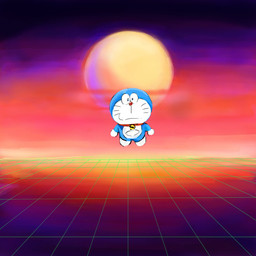 anthro bell blue_body blue_fur collar floating front_view fur looking_at_viewer machine male mouth_closed outside pouch_(anatomy) red_collar red_nose solo synthwave whiskers white_body white_fur mt_tg doraemon doraemon_(character) domestic_cat felid feline felis mammal robot 1:1 2021 shaded