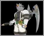 anthro clothed clothing fur hair holding_object holding_weapon male melee_weapon polearm rainbow scythe simple_background solo text transparent_background weapon conditional_dnp notkastar bandai_namco soul_calibur zasalamel zatch_(notkastar) canid canine canis mammal wolf 2018 alpha_channel digital_media_(artwork) english_text hi_res