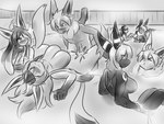 4:3 ambiguous_penetration anthro arianna_fumei blush bodily_fluids breasts brother_(lore) brother_and_sister_(lore) brother_penetrating_sister cum cum_inside dipstick_tail eevee eeveelution ejaculation eyes_closed female flareon forced fuyuka_fumei generation_1_pokemon generation_2_pokemon generation_4_pokemon genital_fluids glaceon greyscale group haruka_fumei hi_res hybrid incest_(lore) jolteon joslyn_fumei k'_fumei koro_fumei leafeon lotte_fumei lying male male/female markings monochrome nintendo on_back one_eye_obstructed open_mouth penetration pokemon pokemon_(species) rape ring_(marking) sex sibling_(lore) sister_(lore) smile splash table_lotus_position tail tail_markings tetsushi umbreon vaporeon water